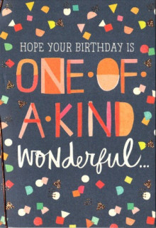 ΚΑΡΤΑ ΓΕΝΕΘΛΙΩΝ: One Of A Kind birthday_card_one_of_a_kind
