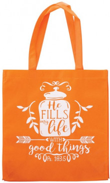 ΤΣΑΝΤΑ ΟΙΚΟΛΟΓΙΚΗ ΚΑΜΒΑΣ: Good Things tote_bag_he_fills_my_life