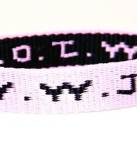 ΒΡΑΧΙΟΛΙ ΥΦΑΣΜΑΤΙΝΟ: W.W.J.D. (Ροζ)