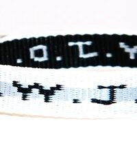 ΒΡΑΧΙΟΛΙ ΥΦΑΣΜΑΤΙΝΟ: W.W.J.D. (Άσπρο)