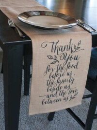 TABLE RUNNER: Thank You For The Food