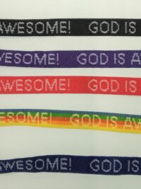 ΒΡΑΧΙΟΛΙ ΥΦΑΣΜΑΤΙΝΟ: God Is Awesome! (Πολύχρωμο)